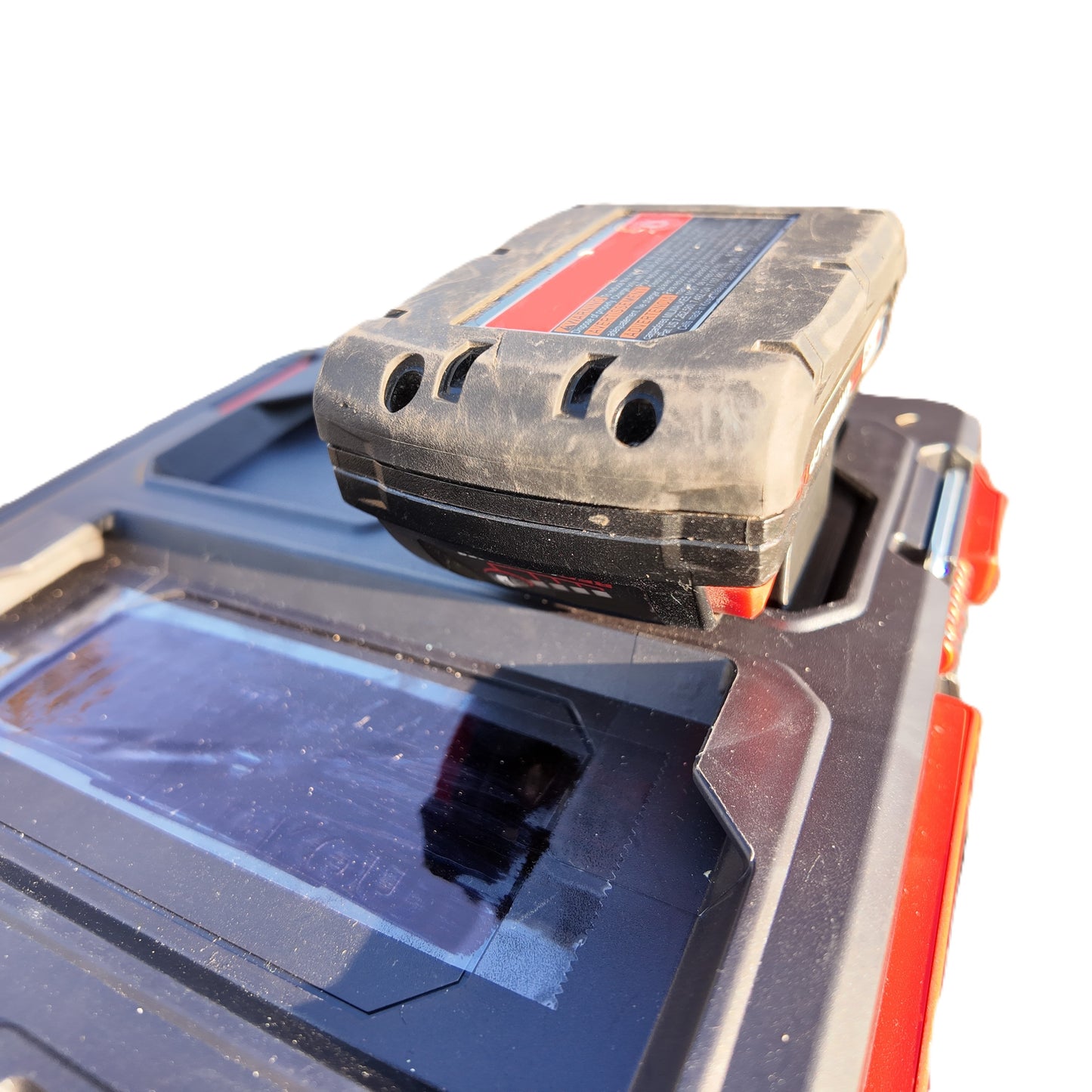 Self-Locking M18 Battery Mount Compatible with Milwaukee Packout