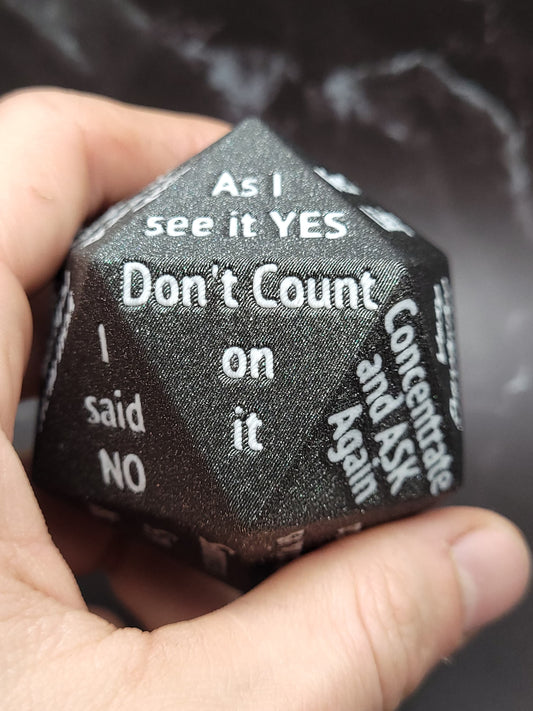 Magic 8-ball D20 Dice Oversized Classic Magic Eight Ball with New Twist Party D20 Die