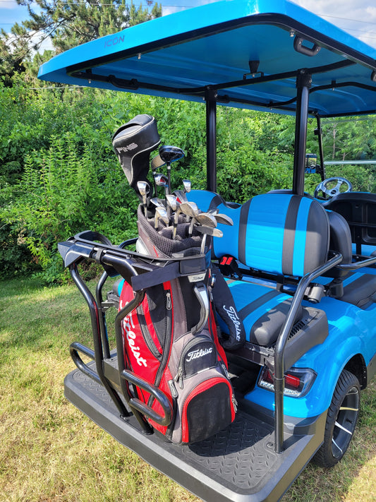 Advanced Ev Golf Cart Golf Bag Attachment, Easily Removable, No Drilling Required, fits Advanced Ev carts with triangle Grab Bar