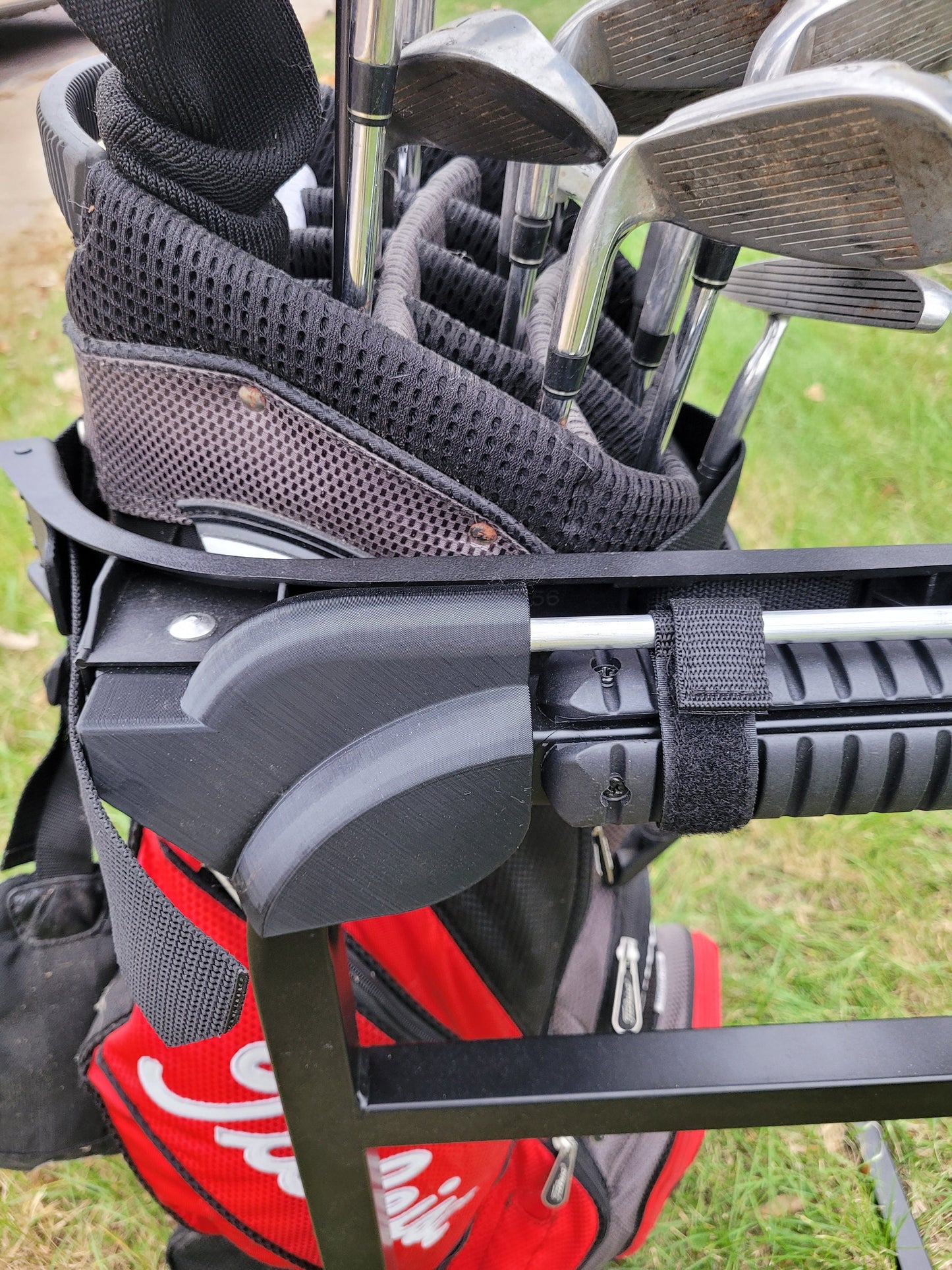 GTW Deluxe Rear Seat Grab Bar Golf Bag Holder Attachment, Easily Removable, No Drilling Required, Fits the Mach 1, Mach 2 , Mach 3 Seats
