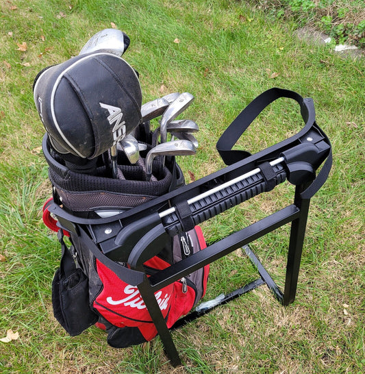 GTW Deluxe Rear Seat Grab Bar Golf Bag Holder Attachment, Easily Removable, No Drilling Required, Fits the Mach 1, Mach 2 , Mach 3 Seats