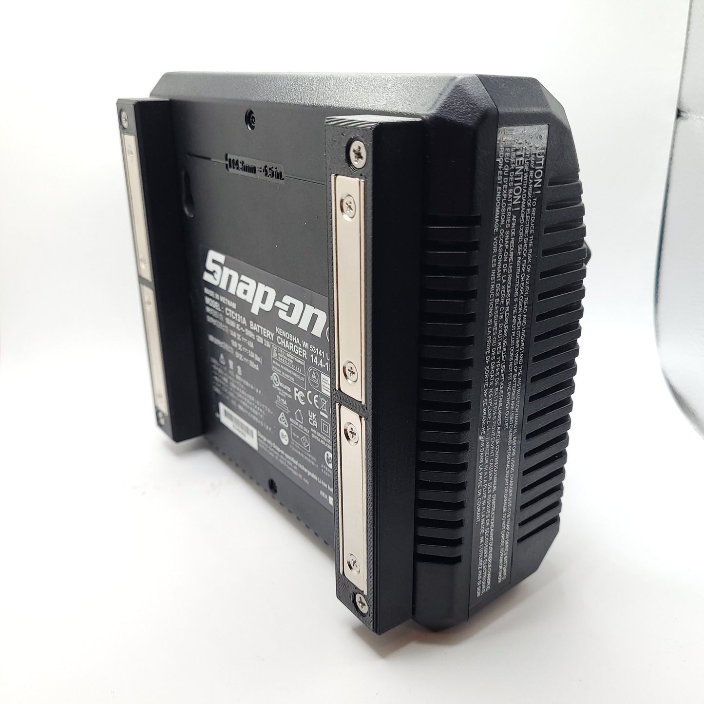 Snap-On Charger Magnetic Mount, For Model CTC131A, Uses Four Neodymium Bar Magnets For Strong Hold On Metal Surface