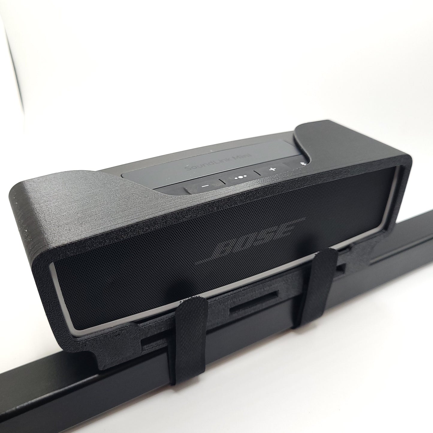 Bose Soundlink Mini Speaker Holder, Uses Velcro Strap to Attach to Golf Cart, UTV, Boat, Straps to any Vertical or Horizontal Bar