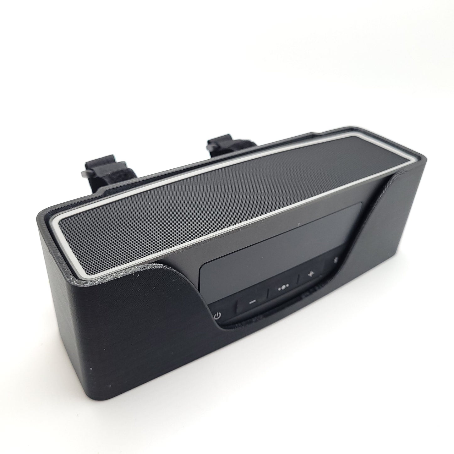 Bose Soundlink Mini Speaker Holder, Uses Velcro Strap to Attach to Golf Cart, UTV, Boat, Straps to any Vertical or Horizontal Bar