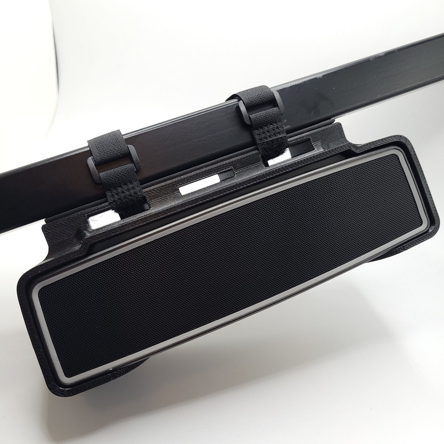 Bose Soundlink Mini Speaker Holder, Uses Velcro Strap to Attach to Golf Cart, UTV, Boat, Straps to any Vertical or Horizontal Bar