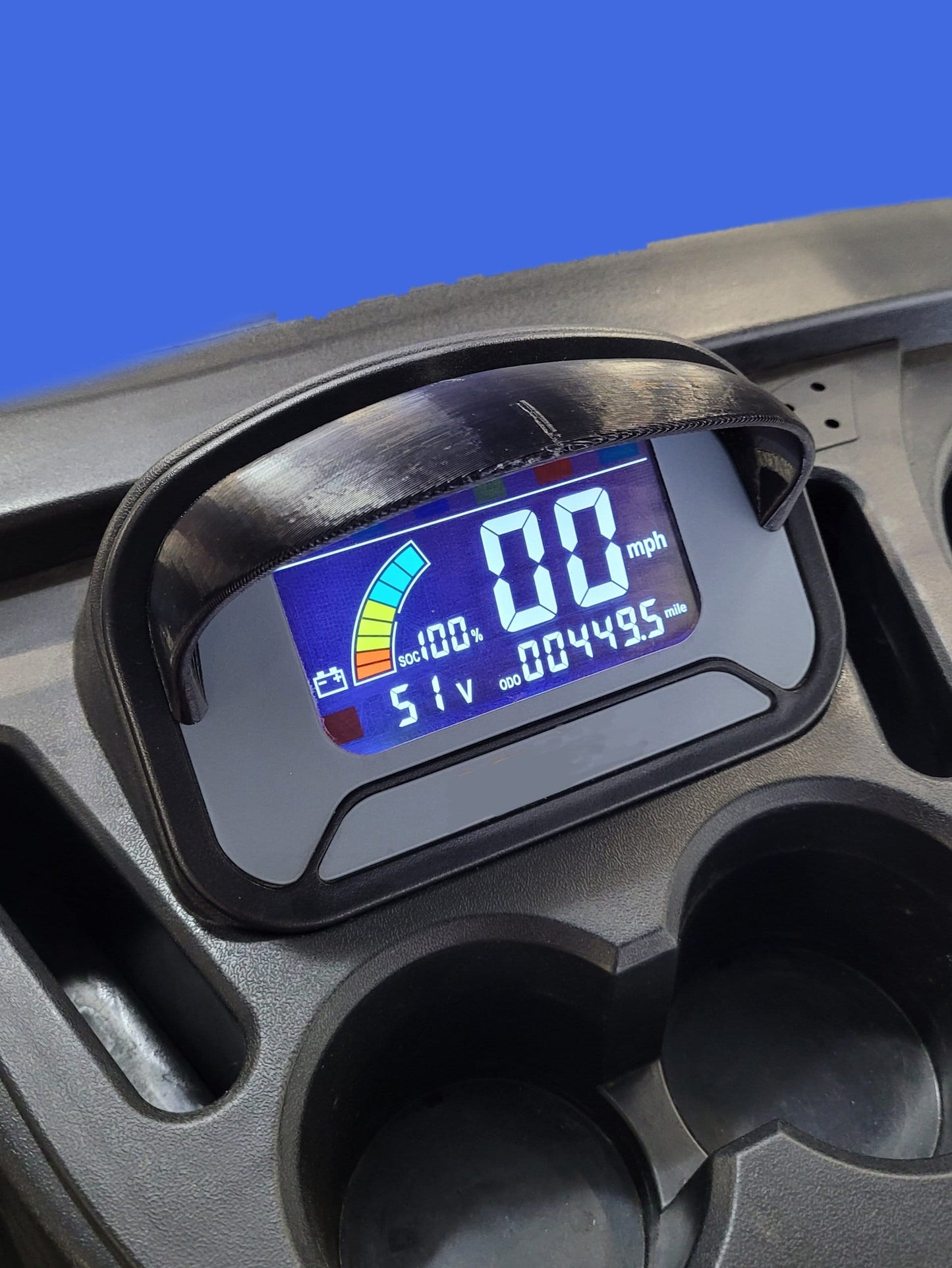 Sun Shade for hard to see led display when in direct sun, fits ICON EV classic speedometer