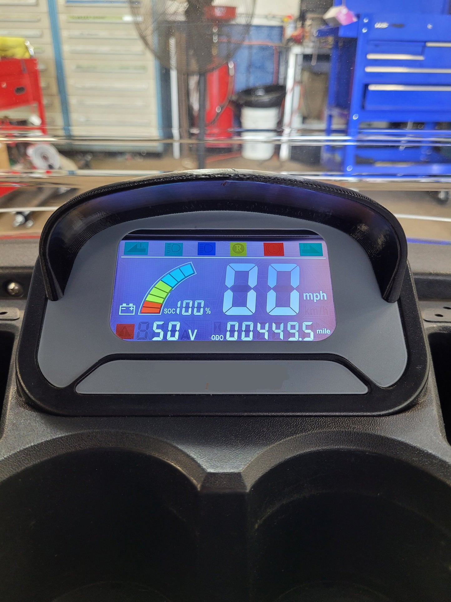 Sun Shade for hard to see led display when in direct sun, fits ICON EV classic speedometer