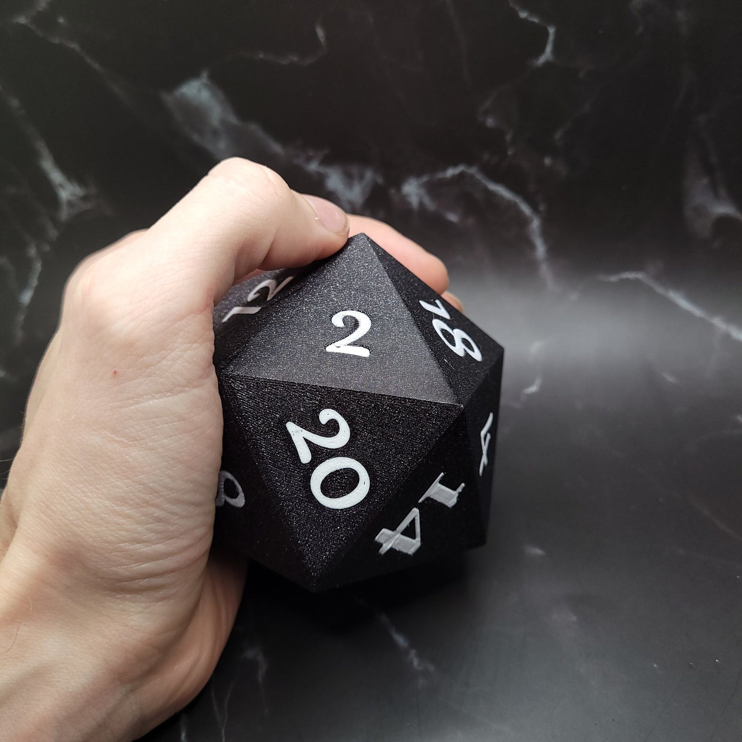 Oversized 3.5 inch Classic D20 Die, Easy to read, For Hefty Rolls Only LOL