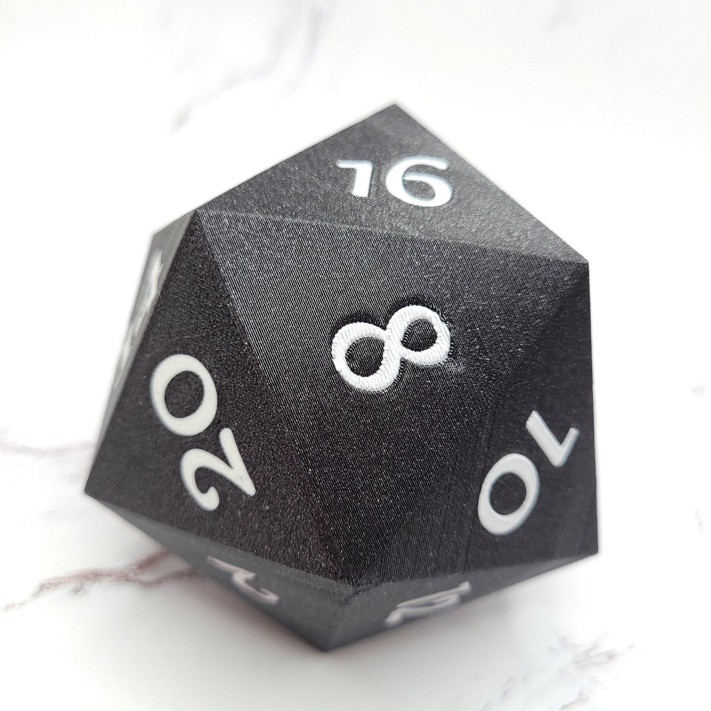 Oversized 3.5 inch Classic D20 Die, Easy to read, For Hefty Rolls Only LOL