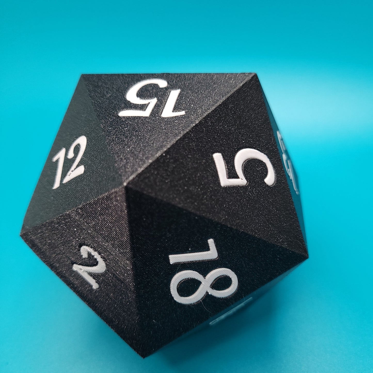 Oversized 3.5 inch Classic D20 Die, Easy to read, For Hefty Rolls Only LOL