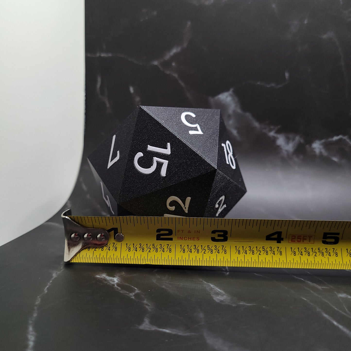 Oversized 3.5 inch Classic D20 Die, Easy to read, For Hefty Rolls Only LOL