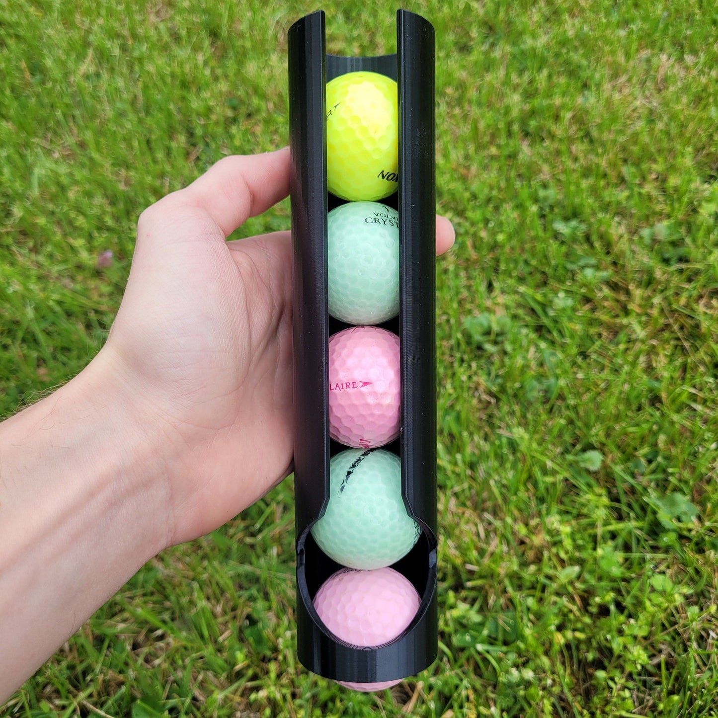 Magnetic Golf Ball Holder & Dispenser for Golf Cart - Neodymium Magnets for STRONG Hold on Your Golf Cart, Easy On and Off!