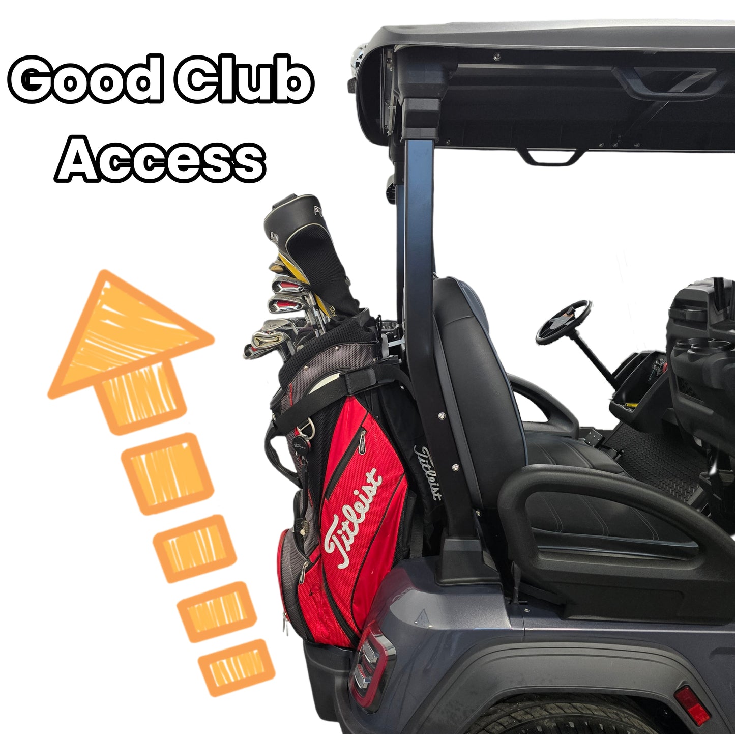 PeterPrints Golf Bag Holder for Epic E40FX [Bolts to Existing Mount]