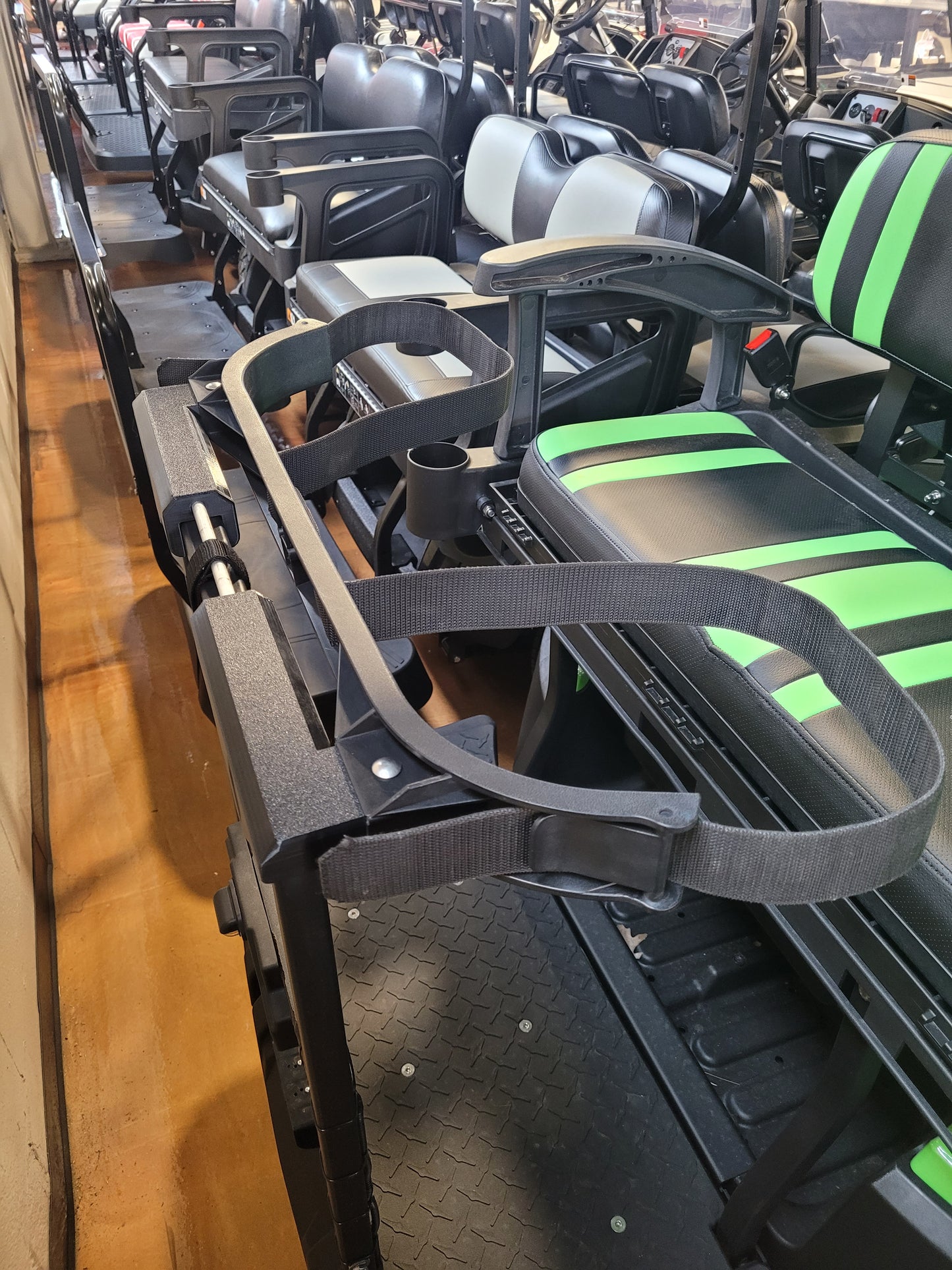 BINTELLI Golf Cart Golf Bag Holder Attachment, Easily Removable, No Drilling Required, fits 16" Square Grab Bar Bintelli Beyond 4pr 6pr